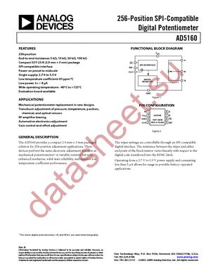 AD5160BRJZ5-RL7 datasheet  